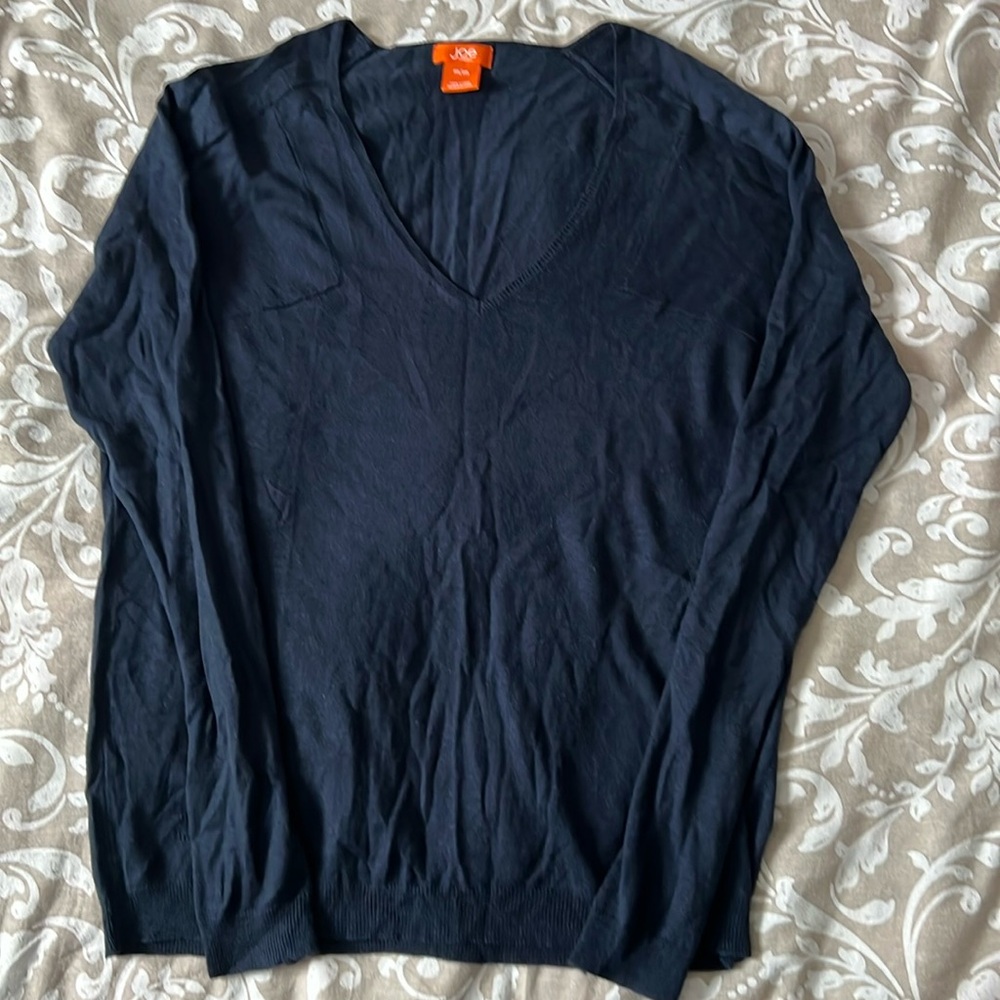 Joe fresh navy V neck sweater  M